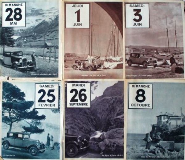 Citroen Modelprogram 1933 Calendarsheeds hundredthirty sheeds (2902)
